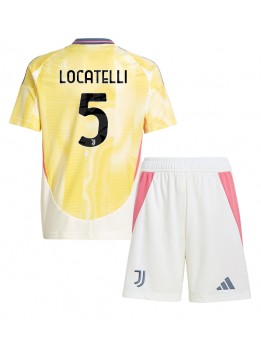 Juventus Manuel Locatelli #5 Dječji Gostujuci Dres kompleti 2024-25 Kratak Rukavima (+ kratke hlače)